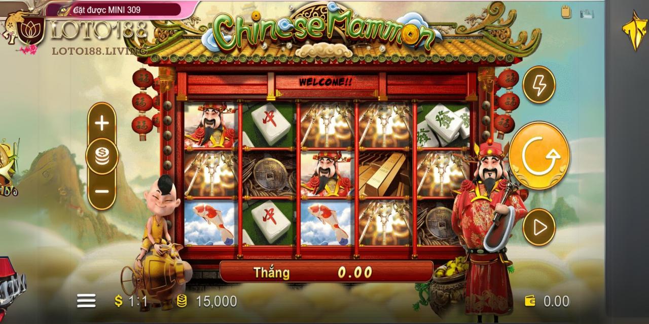 Giao diện game Thần Tài may mắn